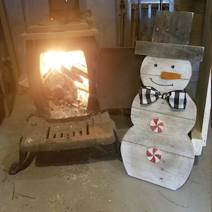 Wooden Snowman Standing/Leaning Board