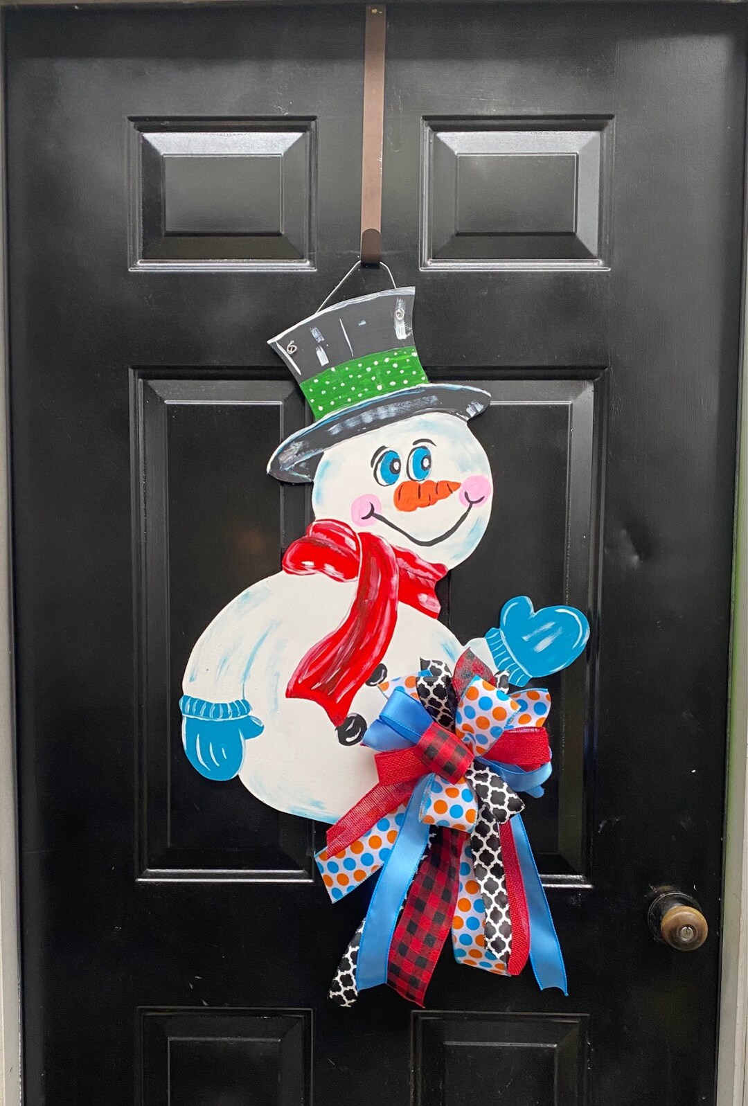 Snowman Door Hanger Winter - Etsy