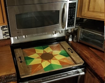 Custom Barn Quilt Sunflower Noodle Boards,Stove Cover