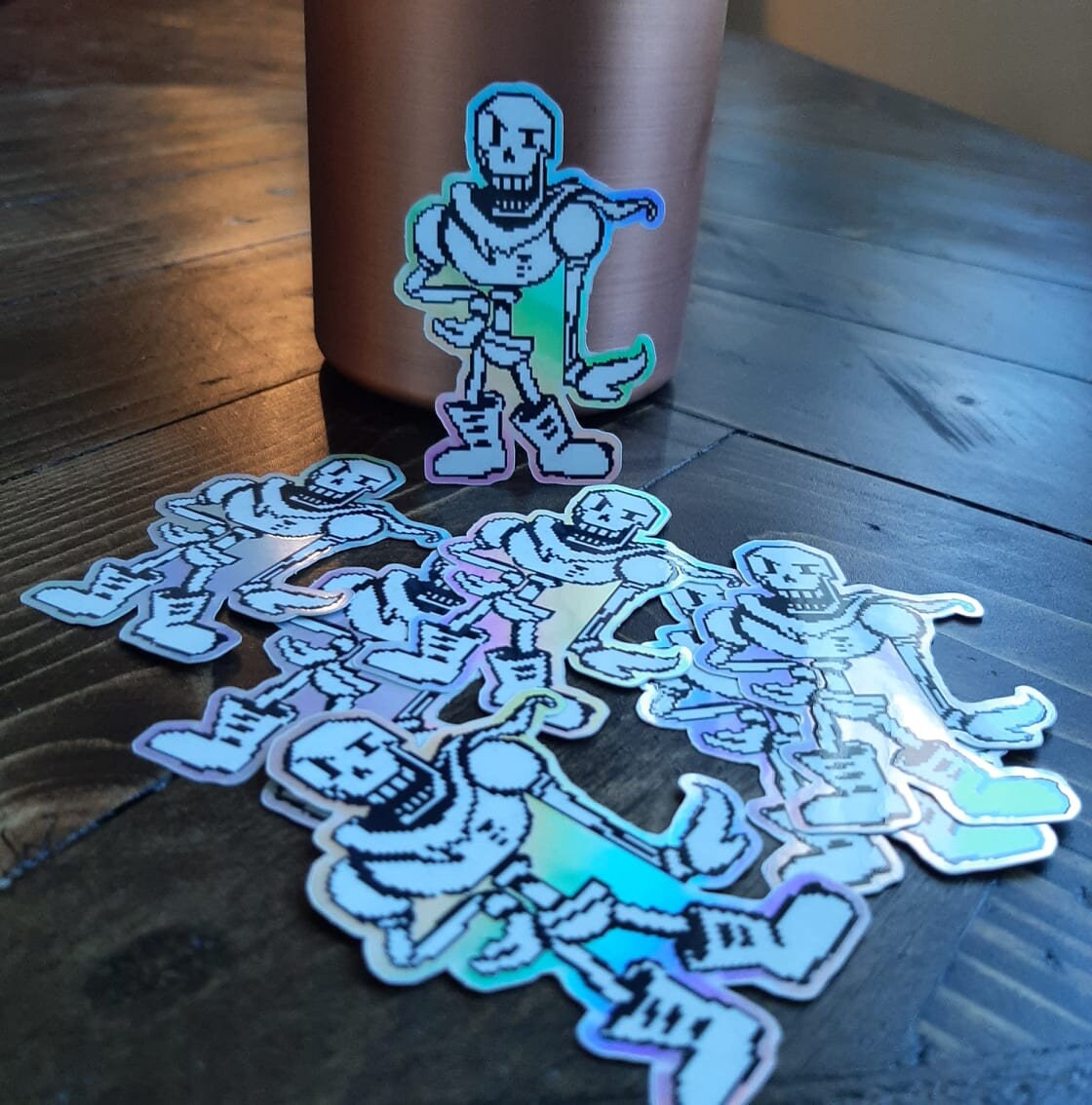 Undertale Papyrus Holographic Sticker for Waterbottle and Laptop ...