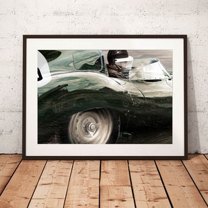 Jaguar D-Type - Le Mans 1955 - 'Le Papillon’ Limited Edition Print - Vintage Car Art Framed Poster Canvas