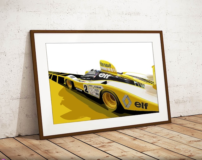 Renault A442B Le Mans 1978 -  Limited Edition Print - Motorsport Car Art Framed Poster Canvas