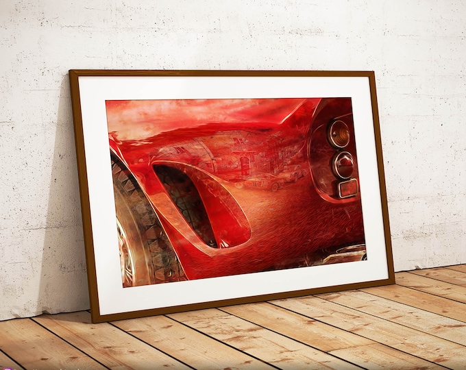 Ferrari 250GTO - 1963 Targa Florio - ‘Bivio Polizzi’ - Limited Edition Print - Motorsport Car Art Framed Poster Canvas