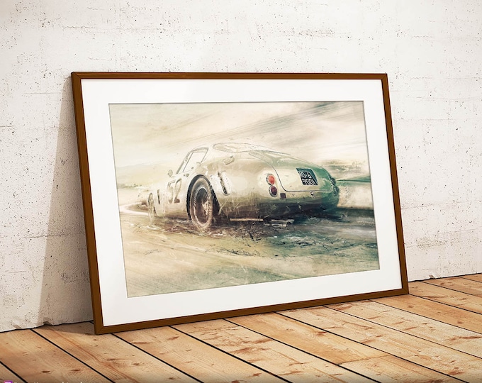 Ferrari 250GT/C SWB - 'Blast through Provence' - Limited Edition Print - Motorsport Car Art Framed Poster Canvas