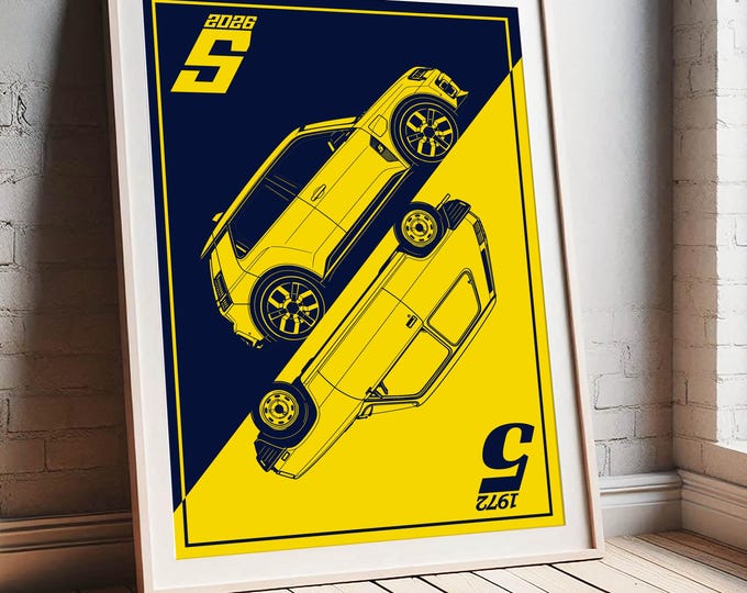 Renault 5 Evolution  |  Limited Edition Fine Art Poster  |  Automotive Design Print  |  Retro Car Gift