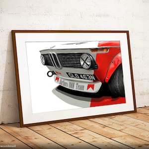 BMW 2002 Marlboro 1974 - Limited Edition Print - Touring Car Art Framed Poster Canvas