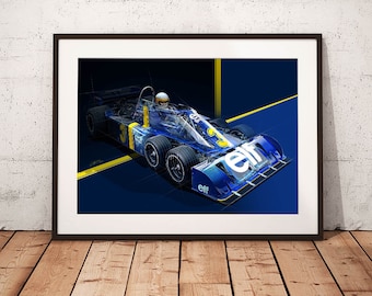 Tyrrell P34 1976 Scheckter - ‘Project 34’ Limited Edition Print - F1 Classic Car Art Framed Poster Canvas