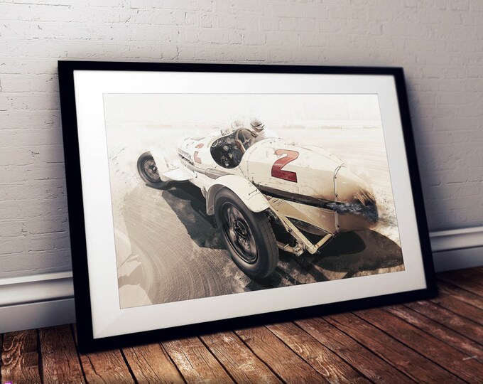 Alfa Romeo 8C 2300 Monza 1932 - ‘Monaco Muletto’ Limited Edition Print - Motorsport Car Art Framed Poster Canvas