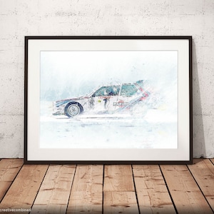 Lancia Delta S4 Toivonen/Cresto 1986 - ‘Fire & Ice’ Limited Edition Print - Monte Carlo Rally Car Art Framed Poster Canvas