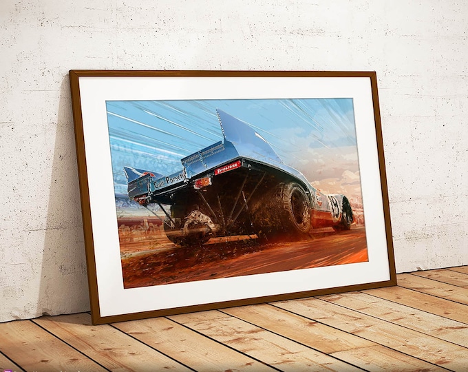 Porsche 917K - Le Mans 1971 - ‘Gulf in Class’ Limited Edition Print - Vintage Car Art Framed Poster Canvas