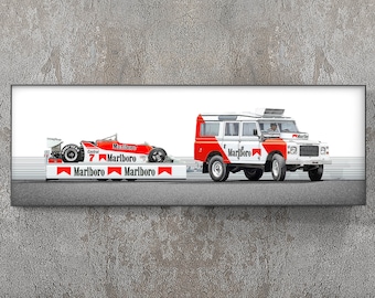 Team Marlboro Mclaren 1980 - 'Unfiltered Messaging' - Limited Edition Print - Land Rover Defender 110 Car Art Poster