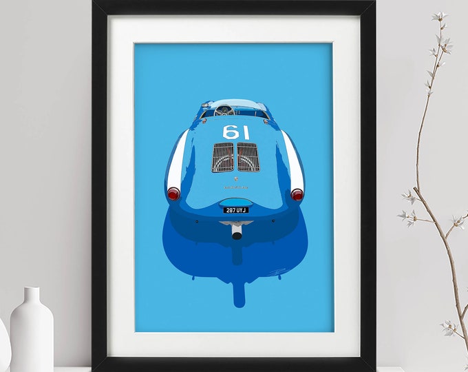Porsche 550 RS Spyder 1955 - Limited Edition Print - Vintage Car Art Framed Poster Canvas