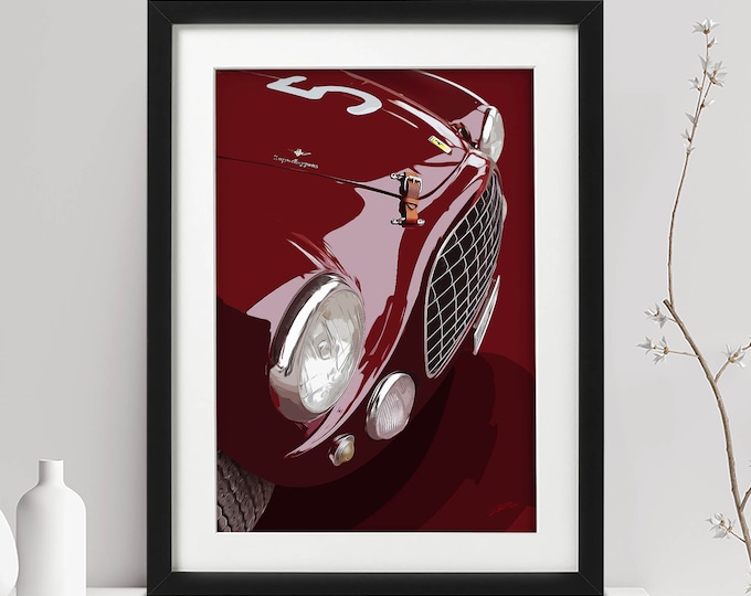 Ferrari 212 Export Berlinetta - ‘Caraceni’s Hillclimber’ - Limited Edition Print - Car Art Framed Poster Canvas
