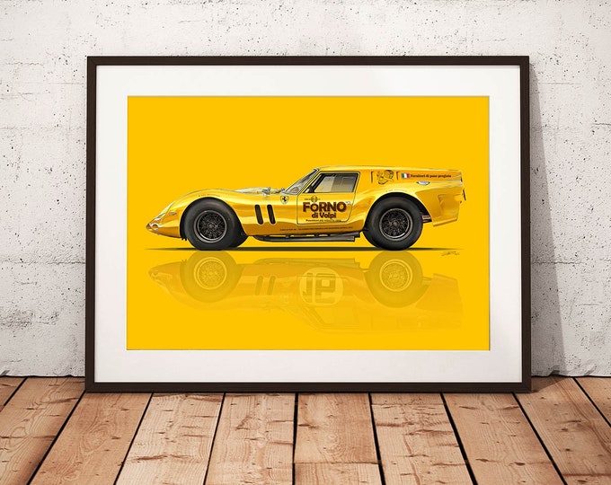 Ferrari 250GT Breadvan 1962 - ‘Forno Di Volpi’ - Limited Edition Print - Motorsport Car Art Framed Poster Canvas