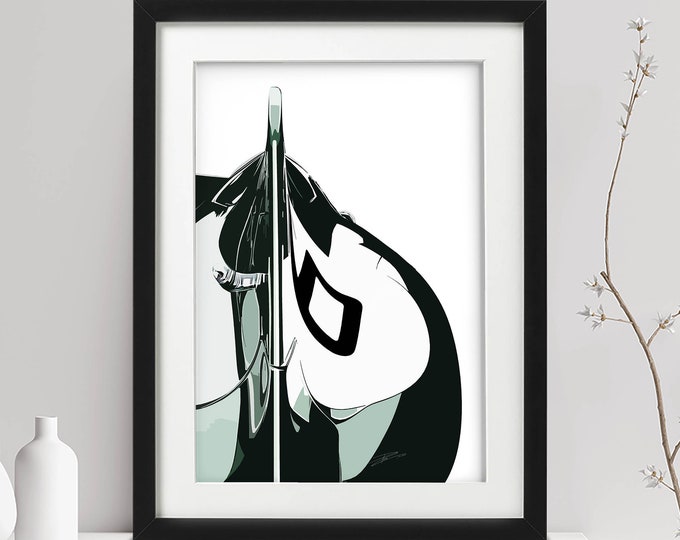 Jaguar D-Type - Le Mans 1955 - Limited Edition Print - Vintage Car Art Framed Poster Canvas
