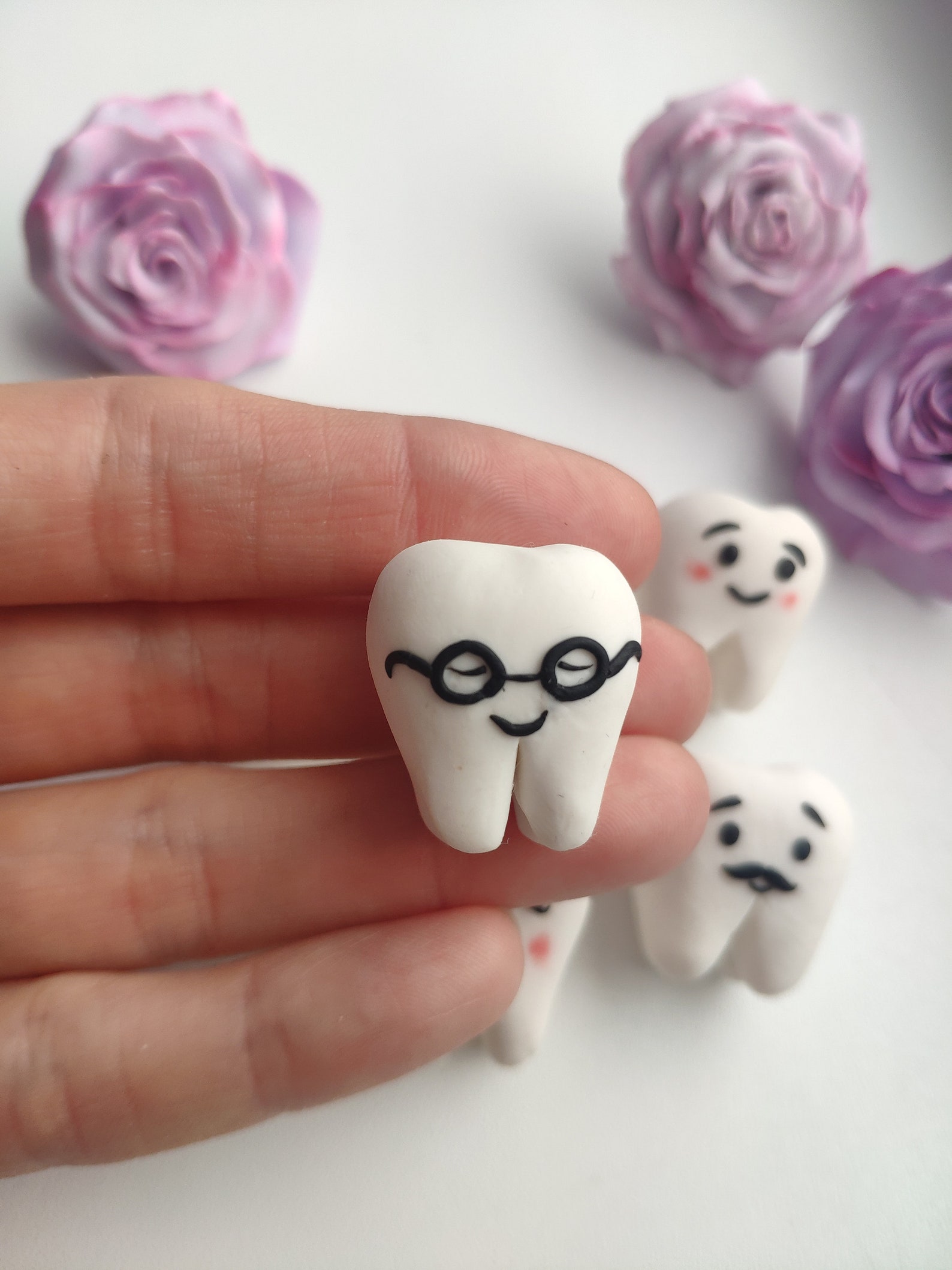Teeth figurines. Tooth figurine. Gift for dentist. Toy teeth. | Etsy