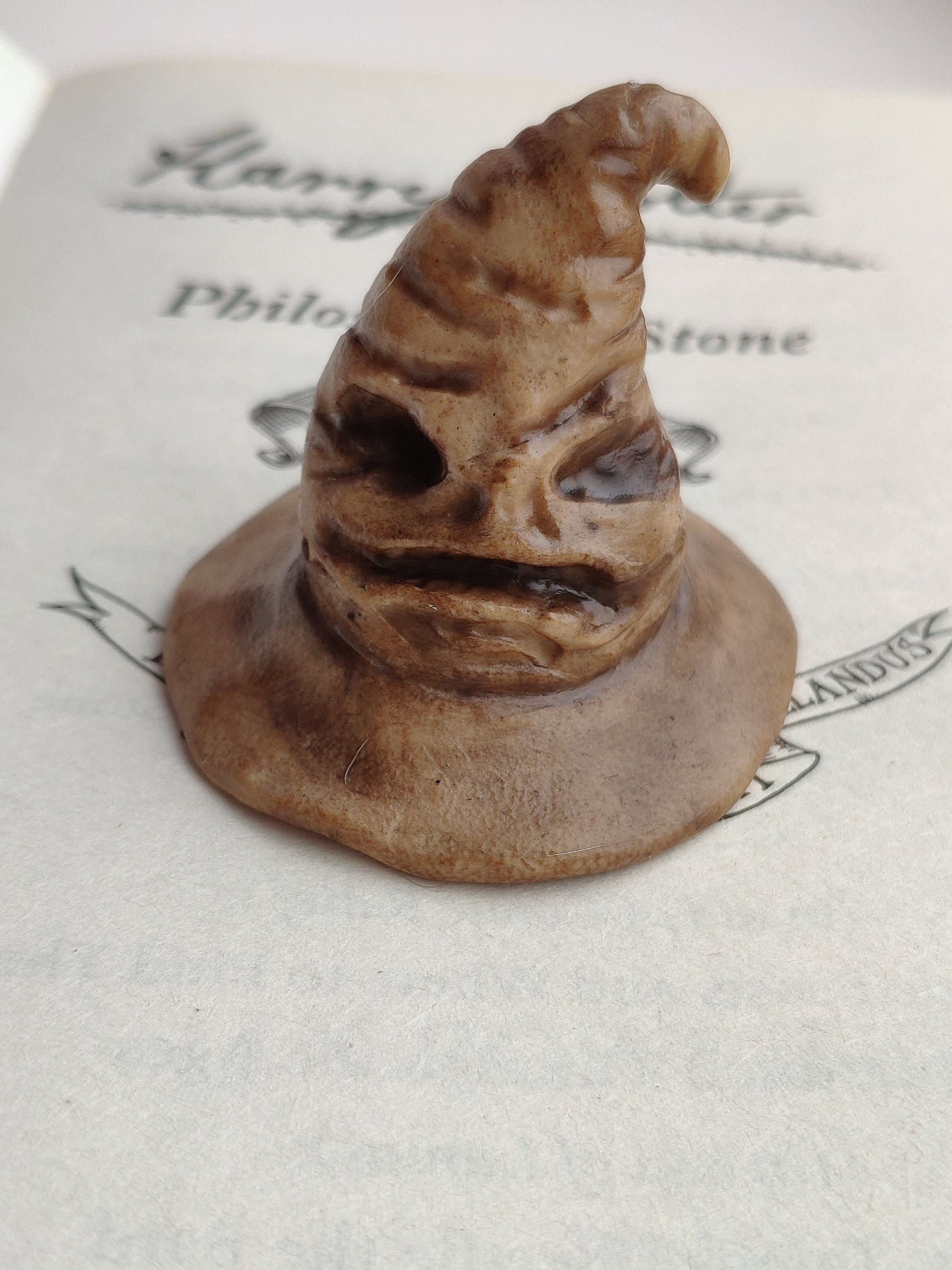 Sorting Hat figurine. Wizard hat for Decor. Polymer clay fairy Etsy