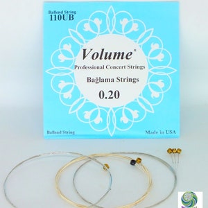 Set di corde del volume per collo lungo Saz Baglama 0,20 mm