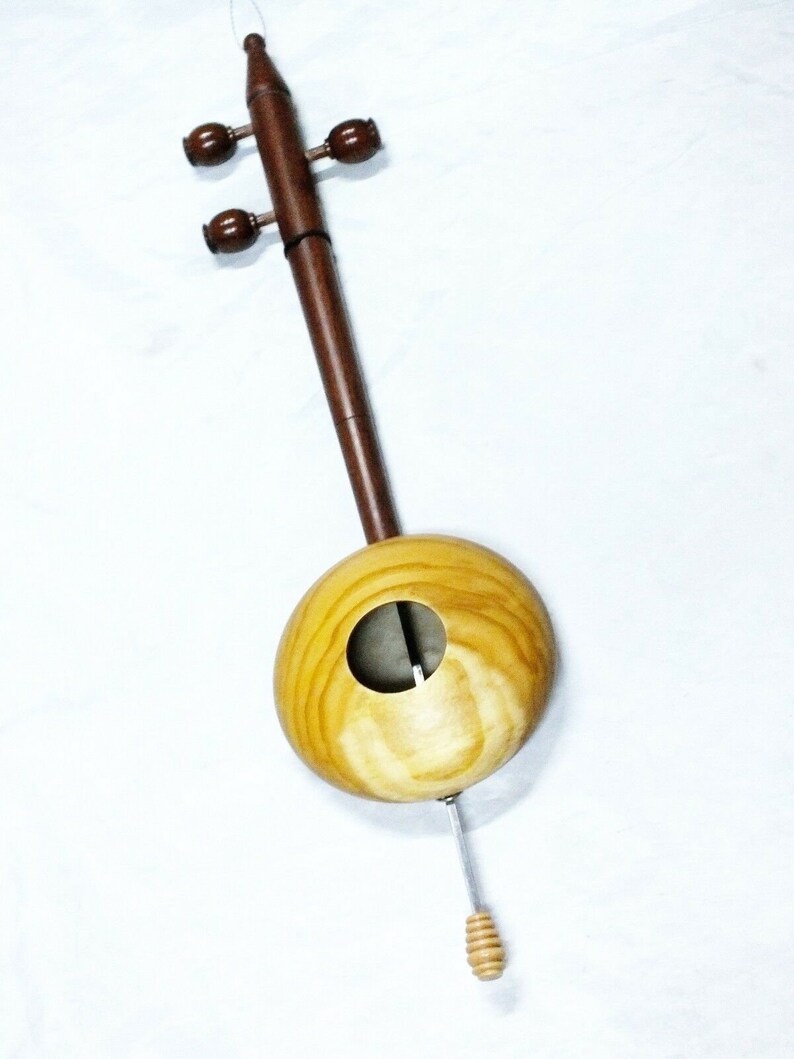 Kurdish String Instrument Quality Mulberry Carved Rebab Rubab W/ A Bow ...