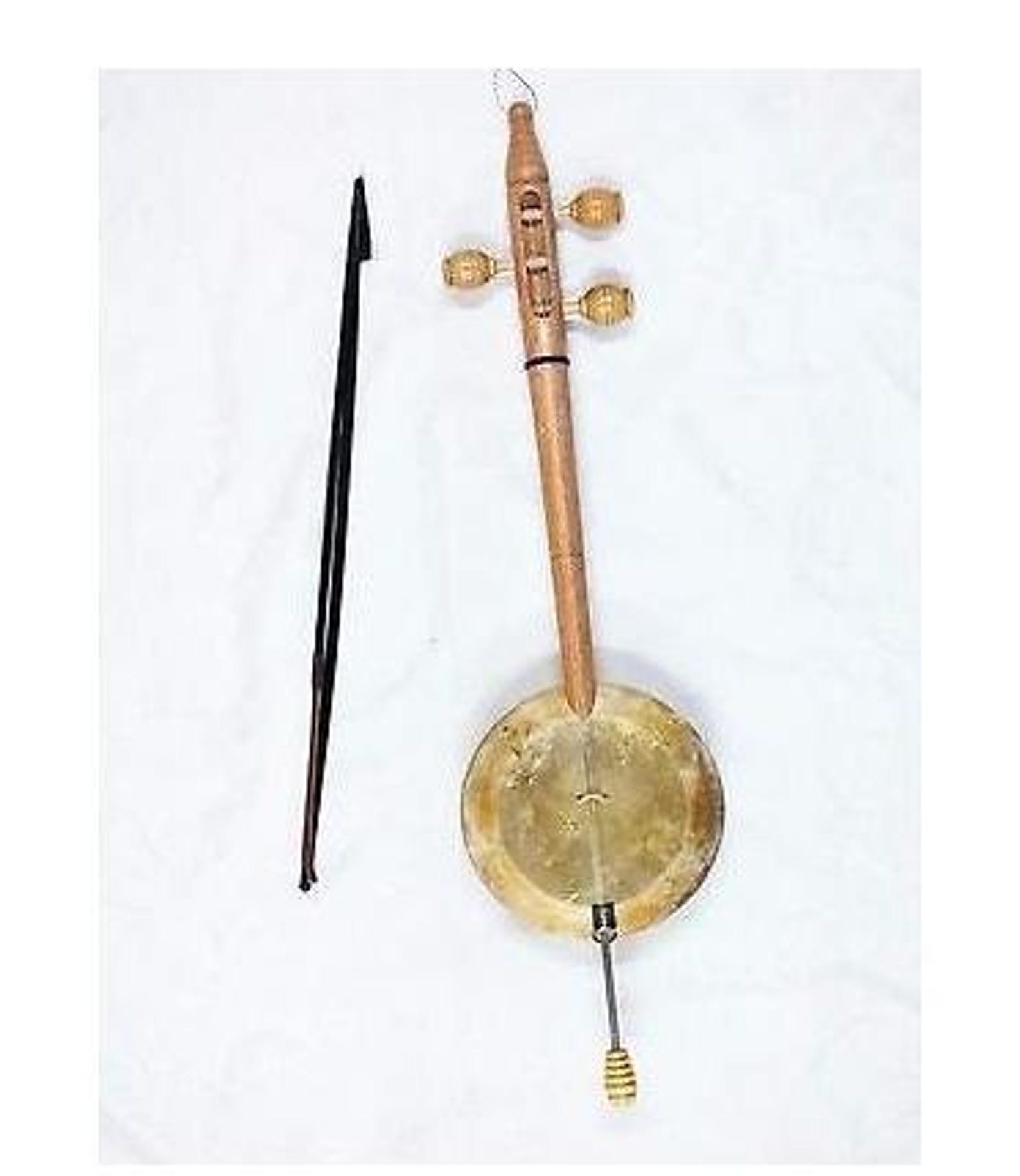 Kurdish String Instrument Quality Mulberry Carved Rebab Rubab W/ A Bow ...