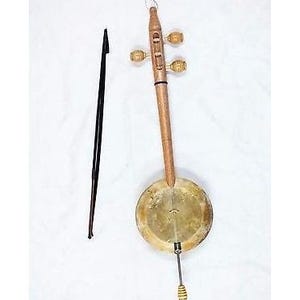 Kurdish String Instrument Quality Mulberry Carved Rebab Rubab W/ A Bow ...