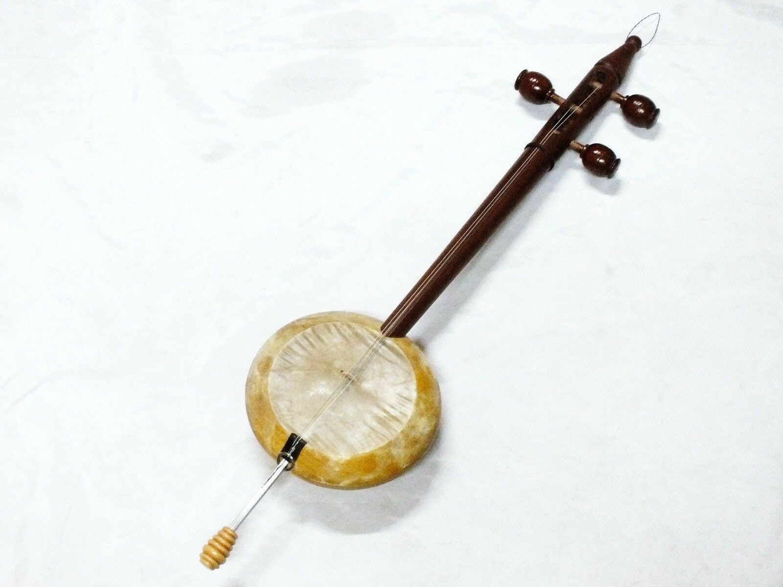Kurdish String Instrument Quality Mulberry Carved Rebab Rubab W/ A Bow ...
