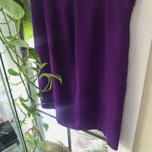 Vintage 1970s rich rayon blend purple skirt size 9 image 2