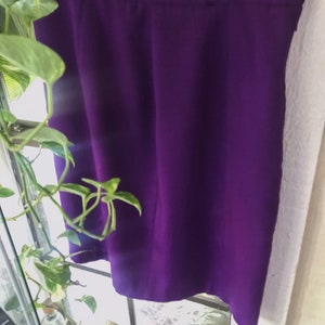 Vintage 1970s rich rayon blend purple skirt size 9 image 1
