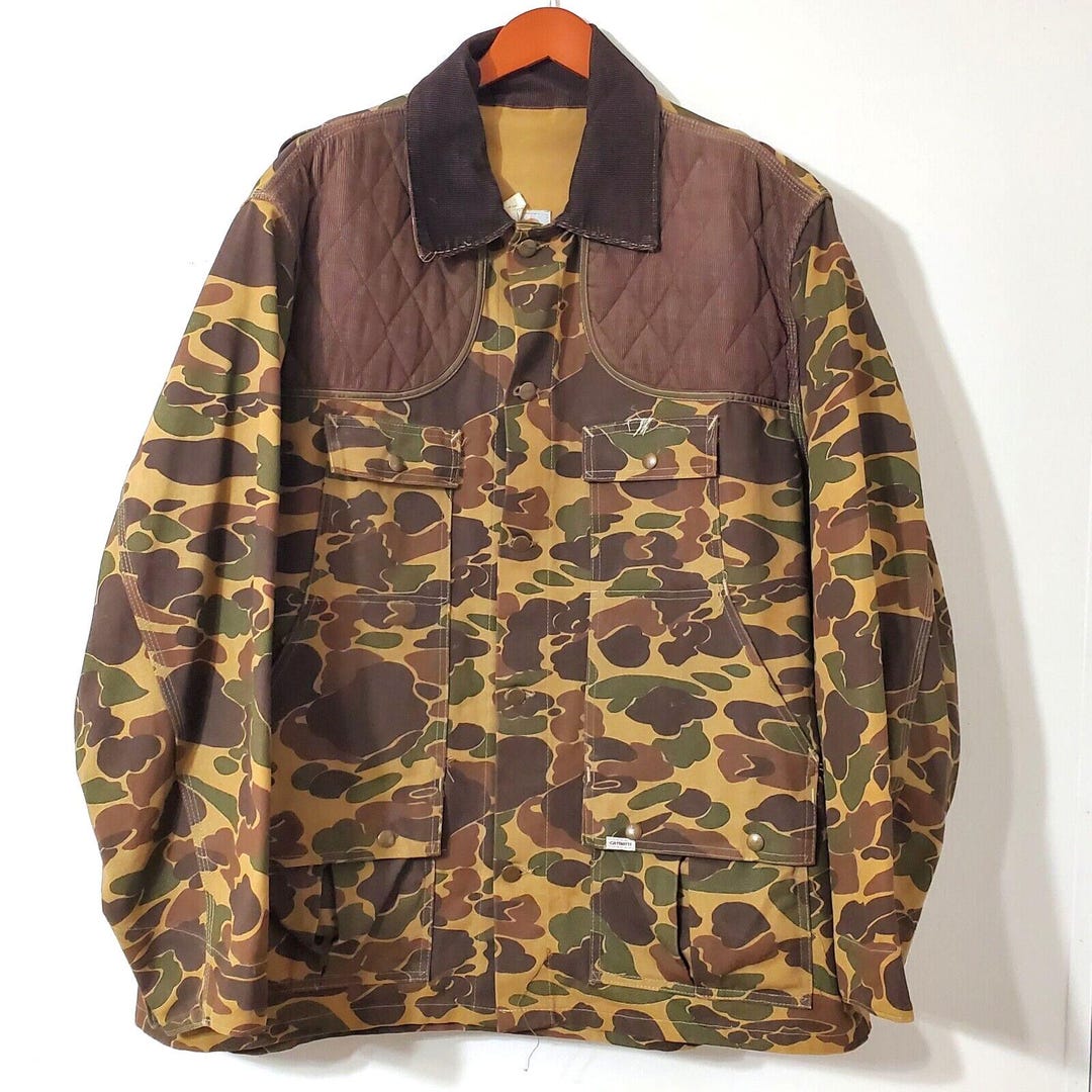 Vintage Carhartt Duck Camo Hunter Jacket CU253 Size 3XL Made