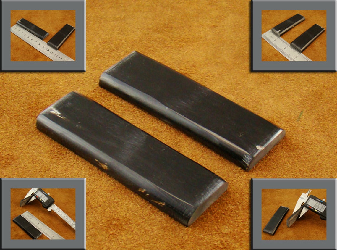 Pair of Natural Buffalo Horn Scales Knife Handle Blank Etsy