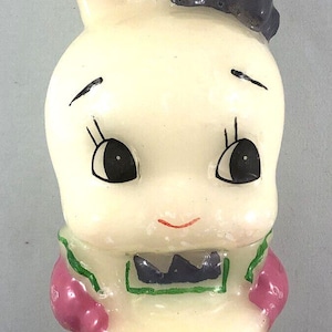 Figural Candle Girl Rabbit Bunny 6-1/2&quot; Tall Easter Spring