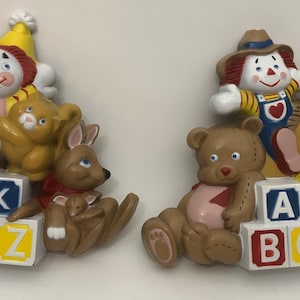 Vintage 70’s Durwood 2 Clown Wall Hangings Decor