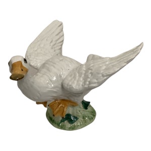 Vintage Italien Keramik Ente Gans im Flug Flügel Out