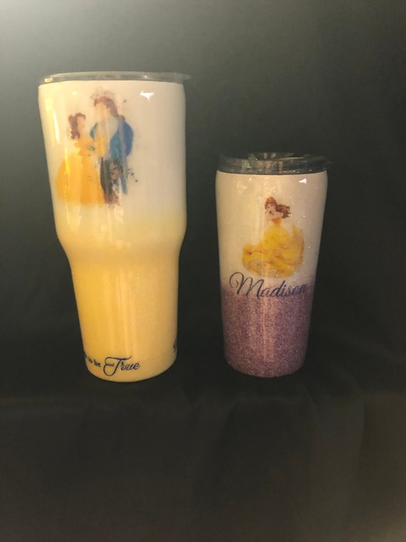 Beauty and the Beast Tumblers Etsy
