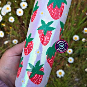20oz Skinny Pink Strawberry (ready to ship)