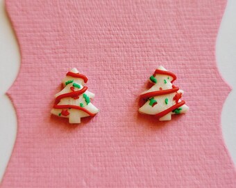 Christmas Tree Cake Earrings l Polymer Clay Earring l Festive Holiday Apparel l Stocking Stuffers l Gifts for Her l Holiday Treats l Jewelry