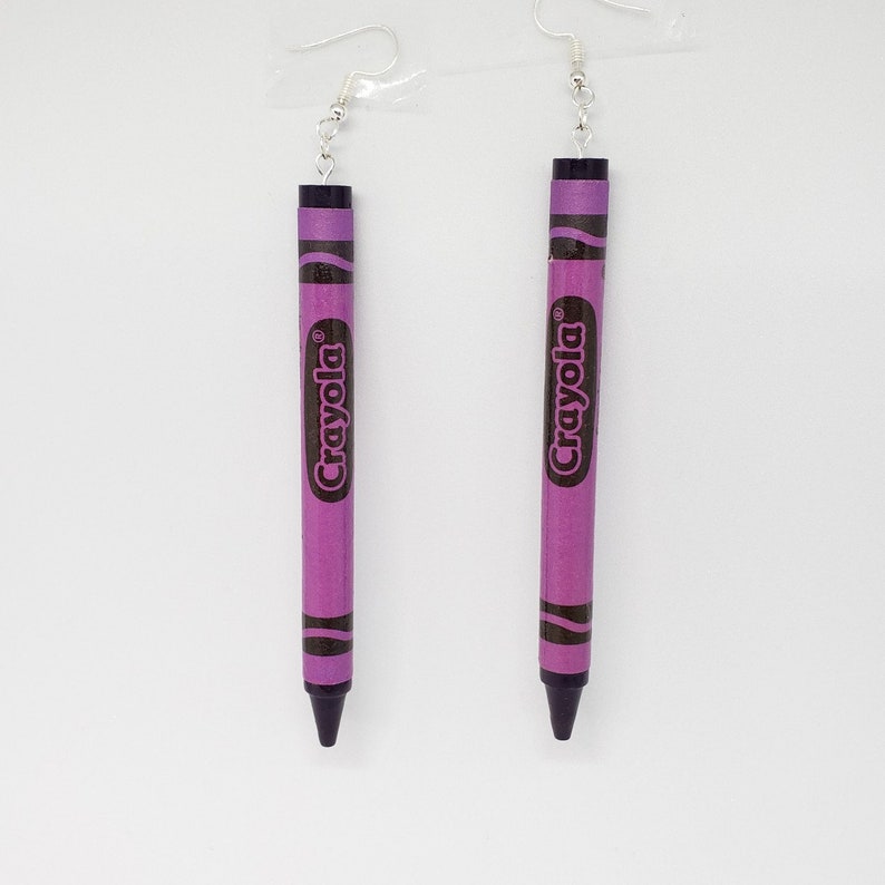 Crayon Earrings L Crayola Earrings L Rainbow Earring L Gifts - Etsy