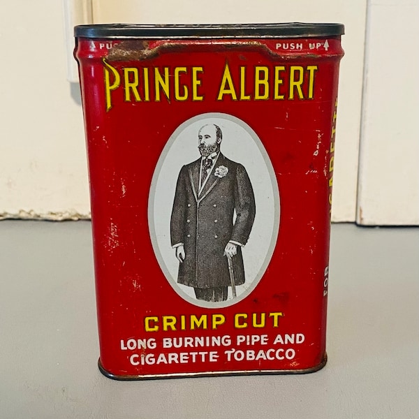 Prince Albert Crimp Cut Tobacco Tin Container
