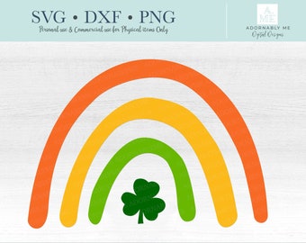 St. Patrick's Day Rainbow SVG & Clipart, St. Patrick's Day SVG, Saint Patricks Day Rainbow and Clover, St. Patrick's Day Clipart