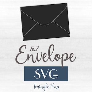 Umschlag SVG Vorlage mit Dreieck Klappen, 13,5"x7,25"" digitaler Download für Cricut, Silhouette und Glowforge