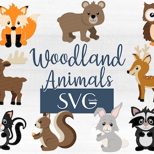 Woodland Animals SVG & PNG Set - Instant Download - for Cricut - for Silhouette - for Glowforge