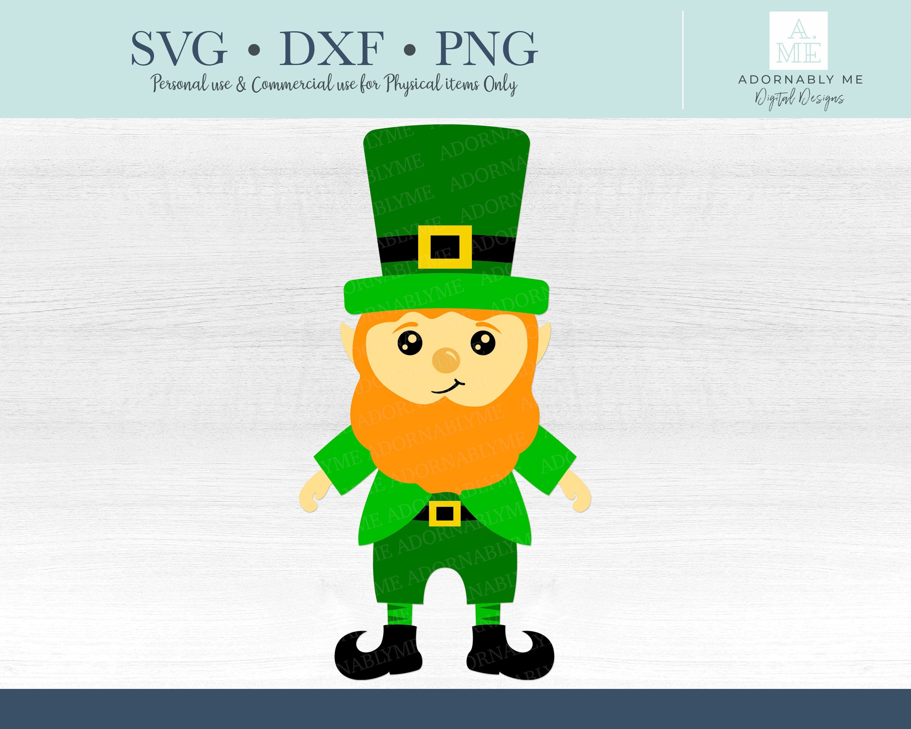 Cute Leprechaun SVG and Clipart St. Patrick's Day Etsy