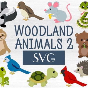 Woodland Animals 2 SVG & PNG Set - Instant Download - for Cricut - for Silhouette - for Glowforge