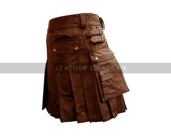 leather utility kilt