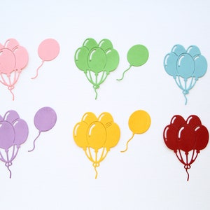 6 x gestanzte Bündel Ballons Kartenverzierungen - Kartenherstellung, Journaling, Scrapbooking, Basteln.