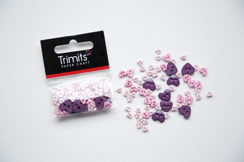 Trimmits Heart Shaped Mini Buttons
