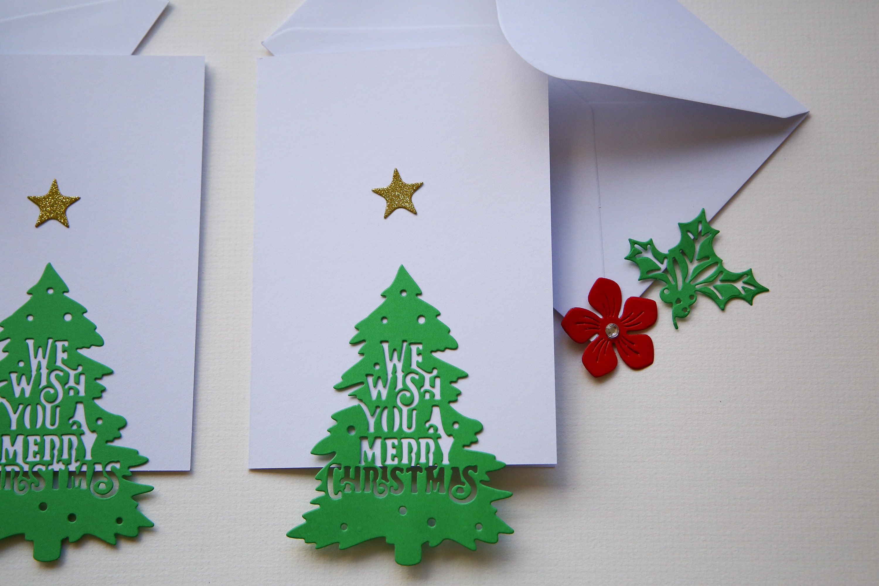 DIY Christmas Card Making Kit Make 2 Cards Card Making Etsy UK diy-christmas-card-making-kit-make-2-cards-card-making-etsy-uk
