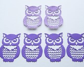 Pack of 6 Die Cut OWL Craft Embellishments