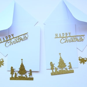 DIY Weihnachtskarten Bastelset - 2 Karten basteln - Kartenherstellung, Weihnachtskarten, Grußkarten,