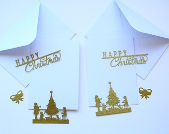 DIY Christmas Card Making Kit - Make 2 Cards - Card Making, Christmas Cards, Greeting Cards,
